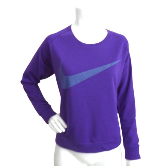 Nike | Dri-Fit Crew Neck Purple Sweatshirt (NWOT) - Picture 1 of 5